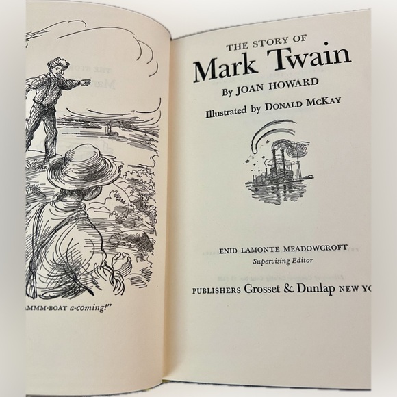 1954 Classics Lot of 3 The Story Of Mark Twain Clara Barton John J Audubon GUC - Picture 14 of 16